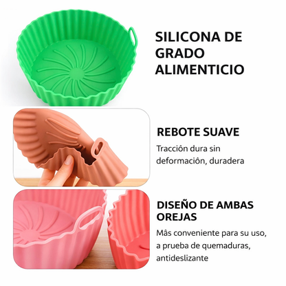 Moldes Antiadherentes de Silicona para Freidora de Aire 6x1